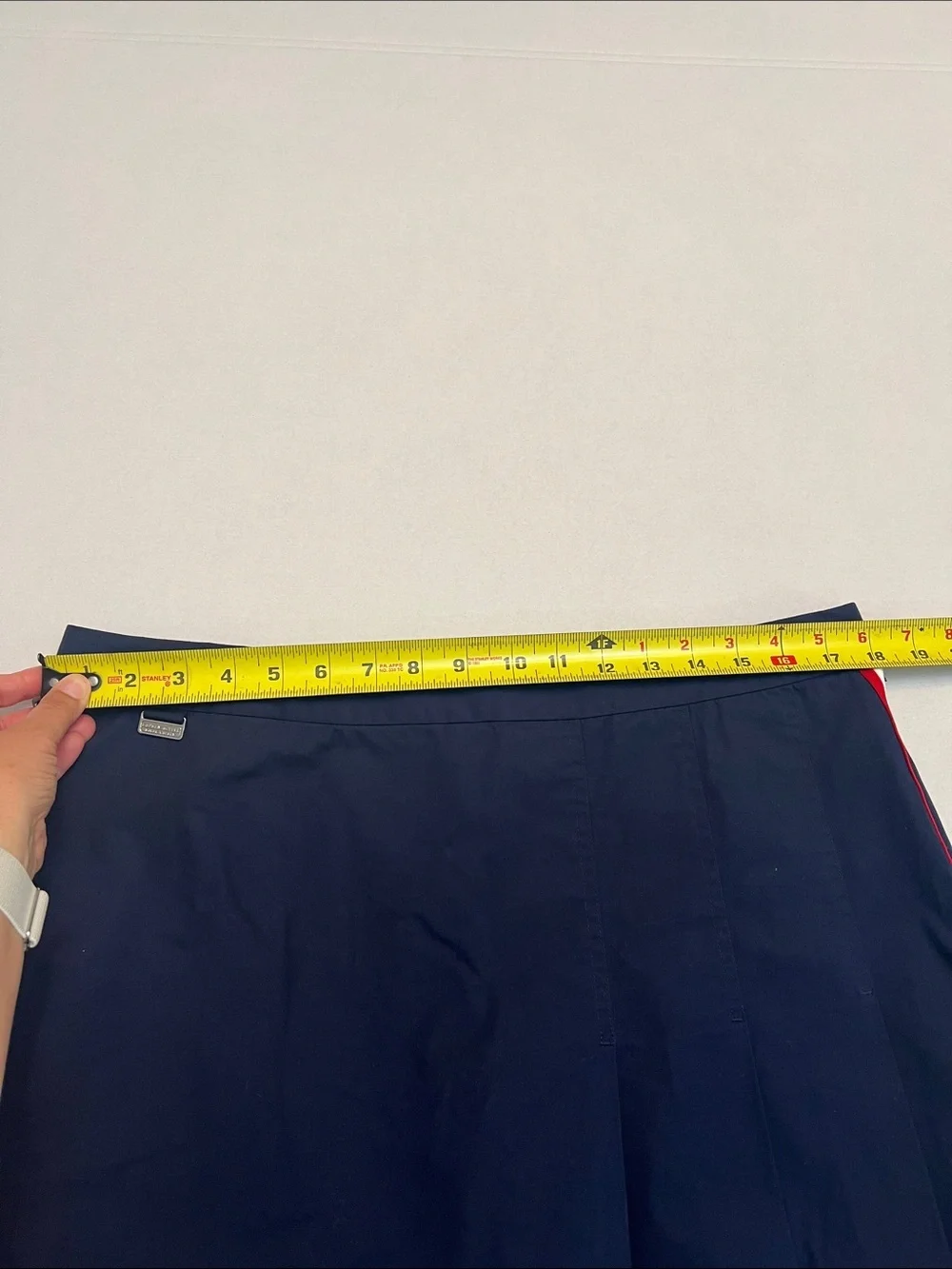 RALPH LAUREN ACTIVE ATHLETIC TENNIS SKIRT SKORT BLUE PLEATED STRIPES 14 NEW